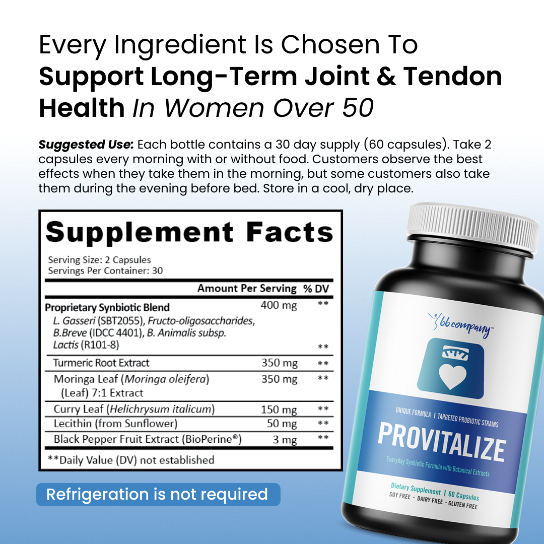 Provitalize Probiotics for Women,Menopause Joint Support, SexyMidsection Curves