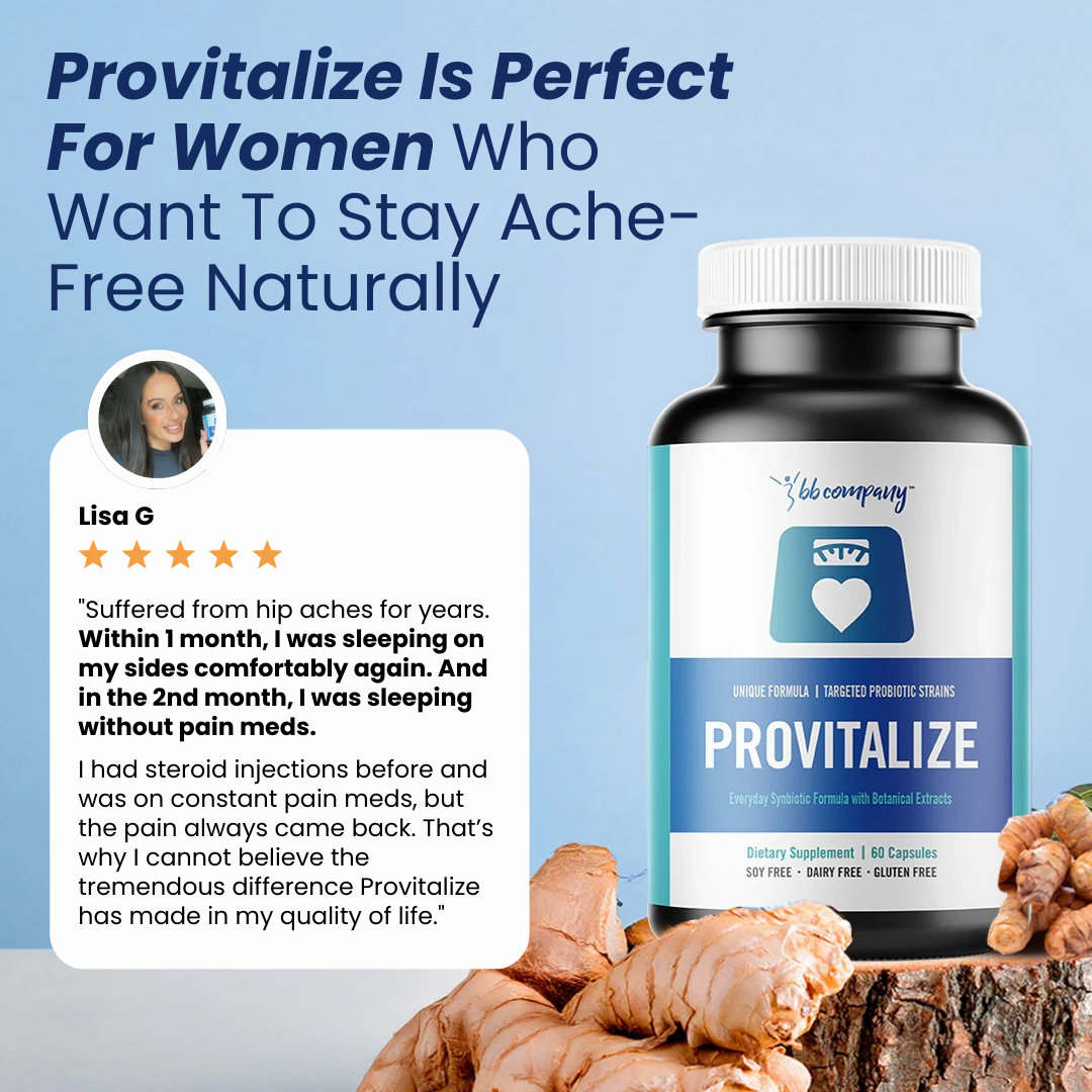 Provitalize Probiotics for Women,Menopause Joint Support, SexyMidsection Curves